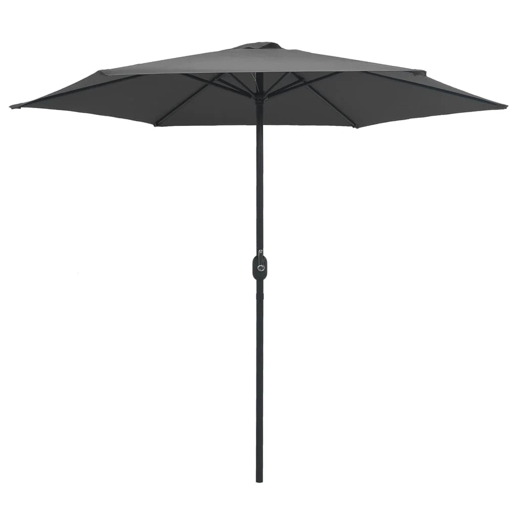 Ombrellone da esterno e palo in alluminio 270 x 246 cm antracite 02_0008285
