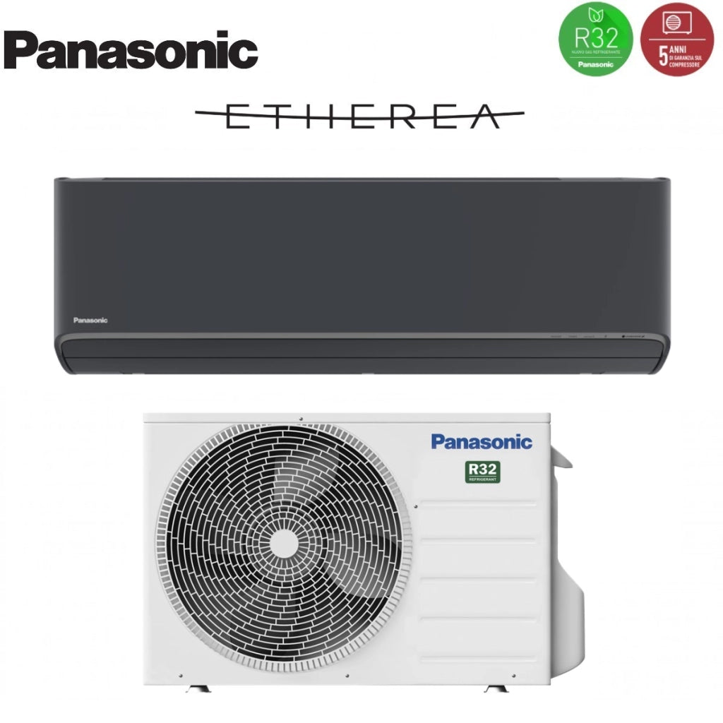 Condizionatore Panasonic Etherea Dark 9000 Btu CS-XZ25ZKEW-H R-32 Wi-Fi Integrato