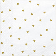Serviette bianche con stampa di cuore dorato - compleanno San Valentino matrimonio luna di miele serviette con disegno beduino serviette di carta