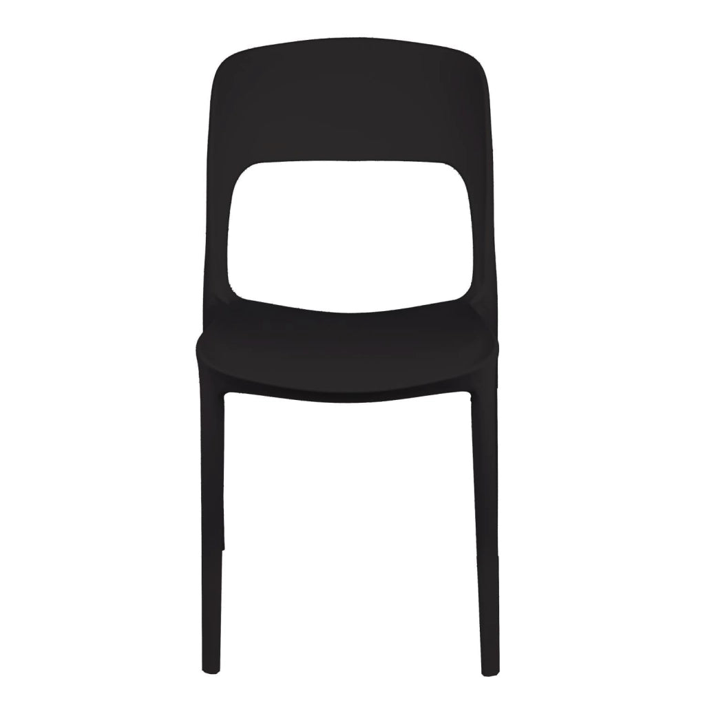 Sedia Impilabile 47x52xh83 cm in Polipropilene Risto Antracite