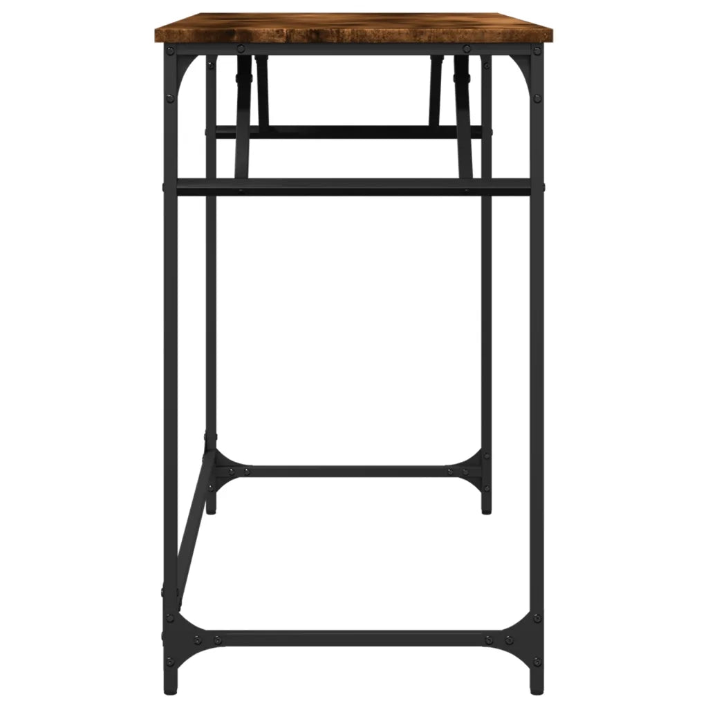 Scrivania Fumo 100x45x76cm Legno e Acciaio Verniciato a Polvere 842268