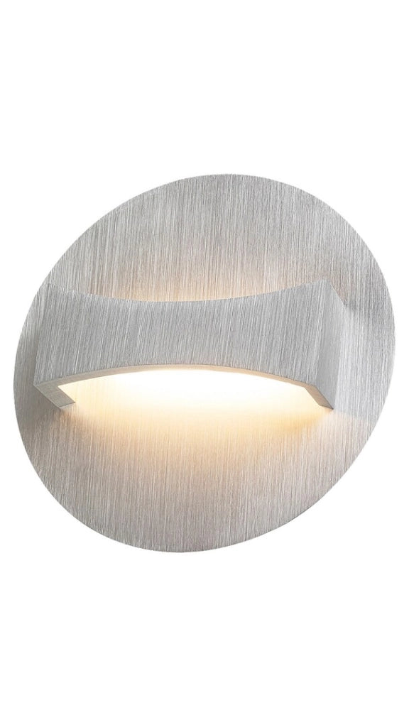 Applique LED rotonda 6W alluminio spazzolato Neville Rabalux