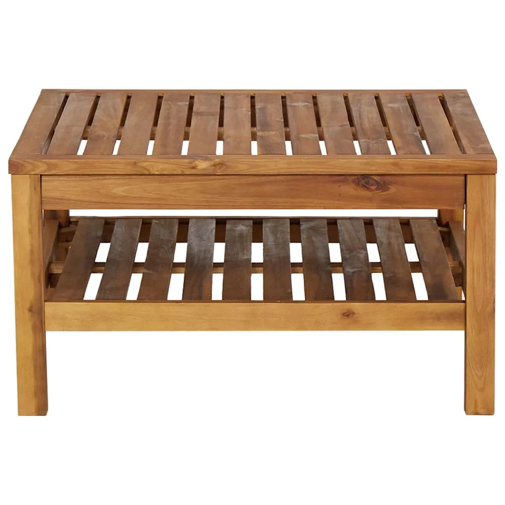 Salotto da Giardino-Set Divani Giardino 3 pz Cuscini Bianco Crema in Legno d'Acacia