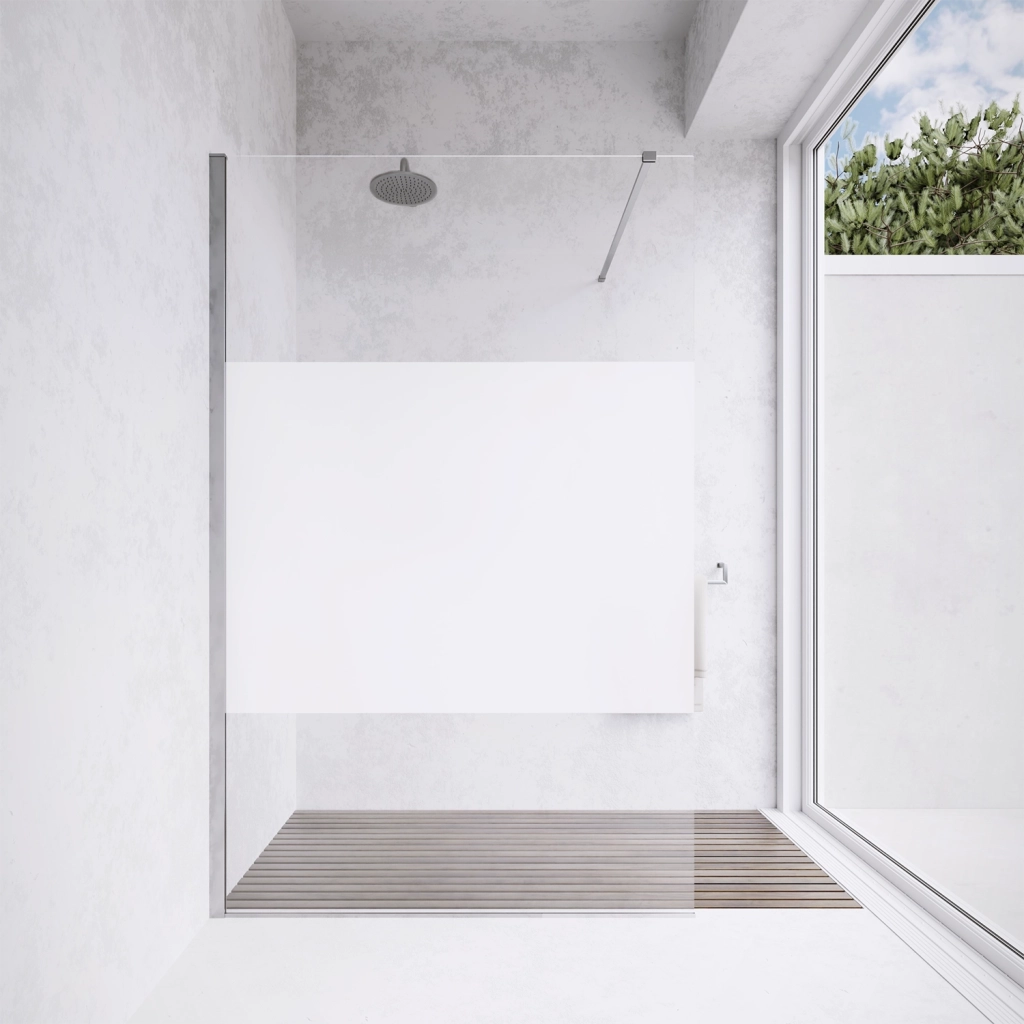 Parete doccia walk-in 120 cm 8mm opaco anticalcare h200 | Lazaros