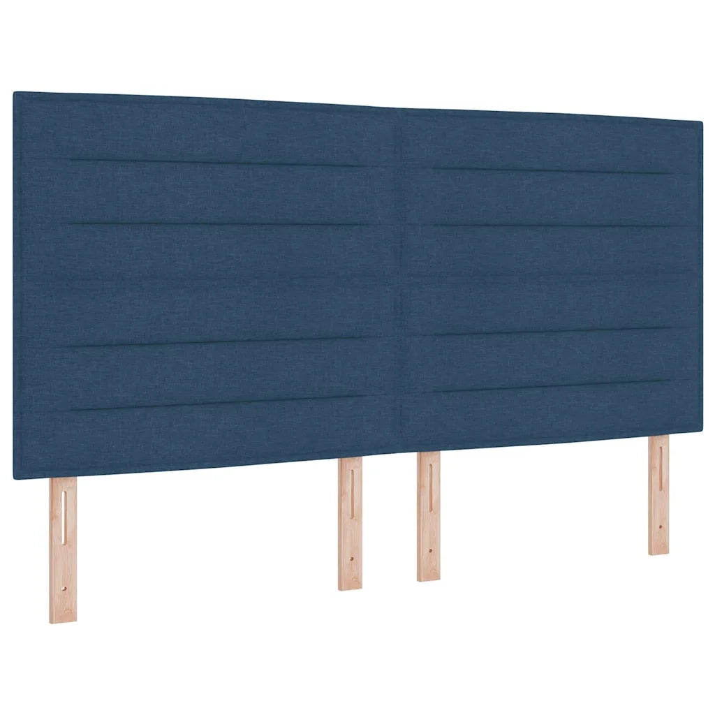 Letto a Sorgente LED con materasso Blu 200 x 200 cm Tessuto 3343468
