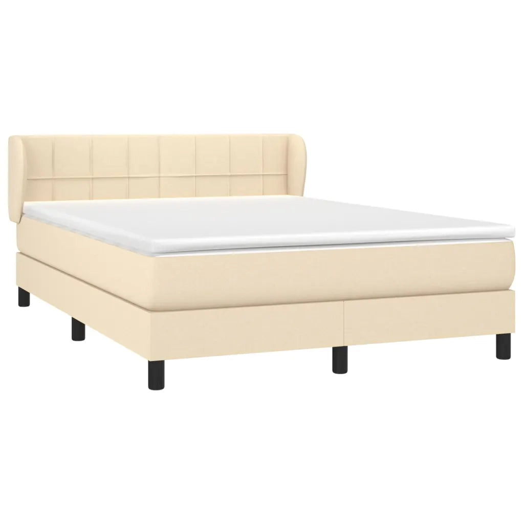 Giroletto a Molle con Materasso Crema 140x200 cm in Tessuto 3126250