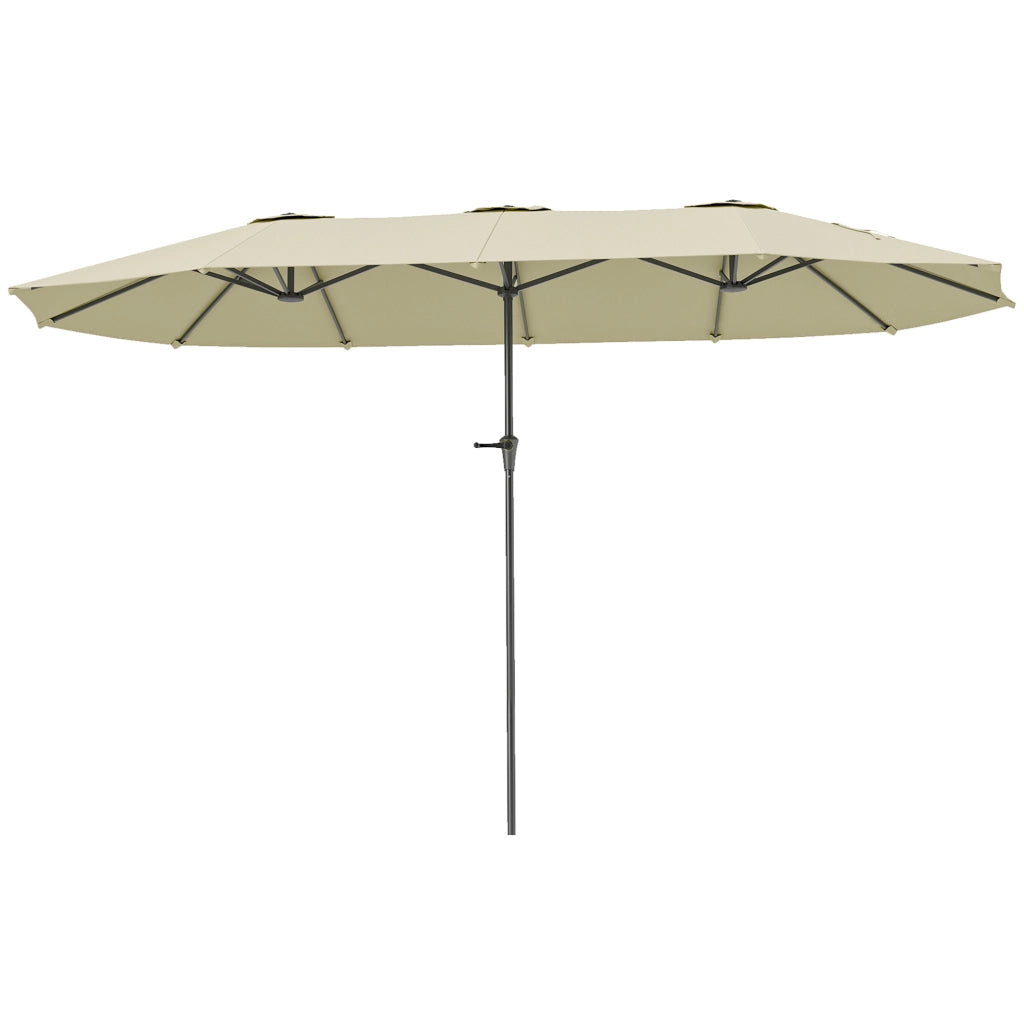 Parasole da giardino esterno rettangolare ¨C zephmum ¨C 400x220x230 cm crema
