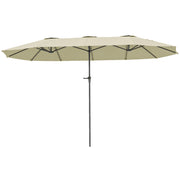 Parasole da giardino esterno rettangolare ¨C zephmum ¨C 400x220x230 cm crema