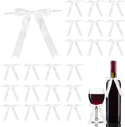Strisce decorative in set di 60 pezzi - Bianco - Poliestere satinato - Dimensioni 125 x 190 mm