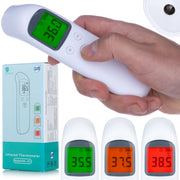 Termometro Medico a Infrarossi – Misurazione Senza Contatto | Display LCD, Memoria 32 Misurazioni, Batteria