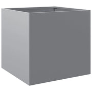 Fioriera/aiuola argentata per piante fiori terrazza giardino 42 x 40 x 39 cm acciaio zincato argento 02_0038068