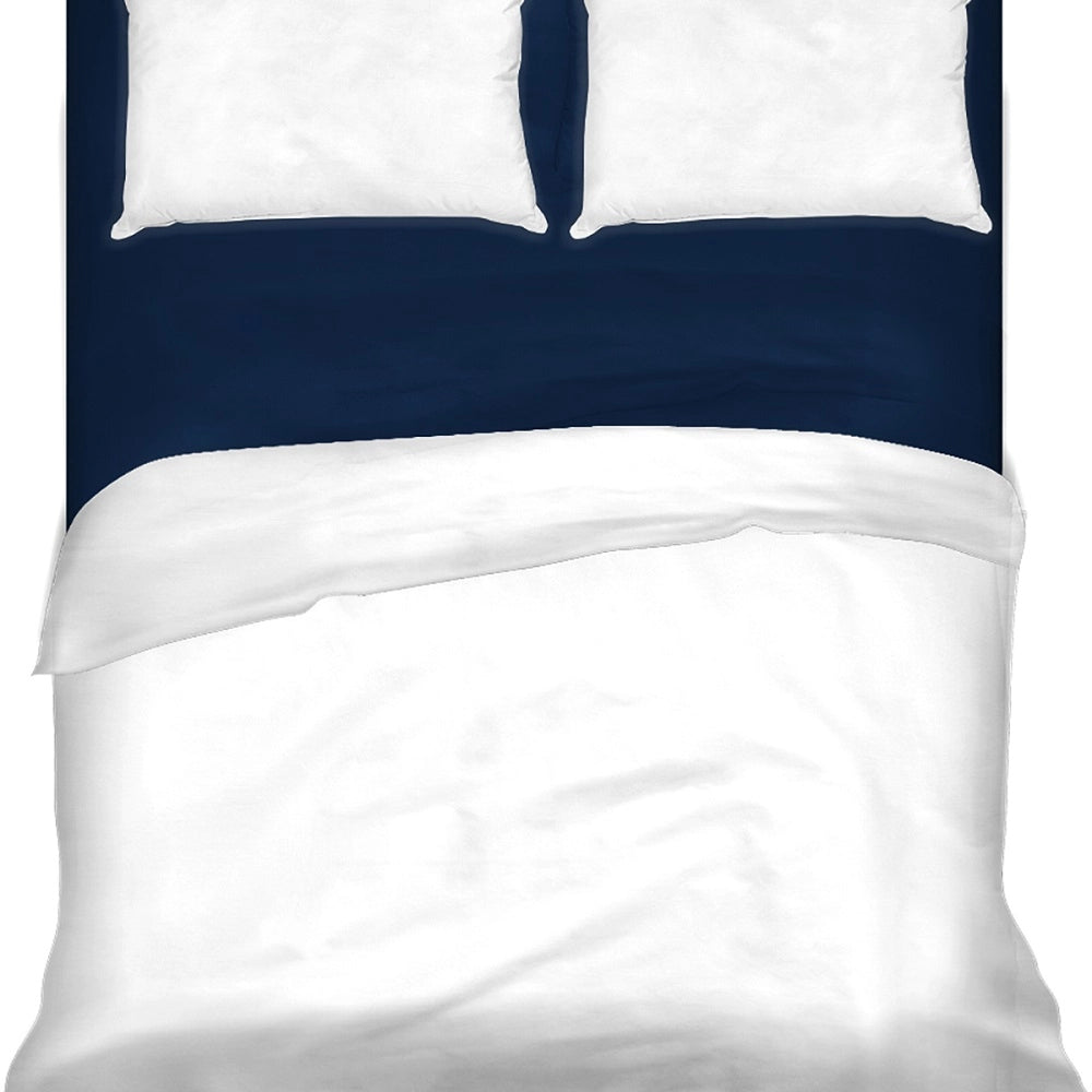 Lenzuolo letto sotto con angoli 100% puro cotone Made in Italy tinta unita Blu - 1 Piazza e mezza