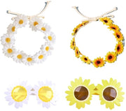 Accessori per capelli per donna - fascia elastica adattabile - 2 pezzi - decorazione a fiori - accessori per capelli femminili - tessuto duraturo