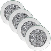 Set di 4 piedini di diamante per tavolo, 10,2 cm (argento)