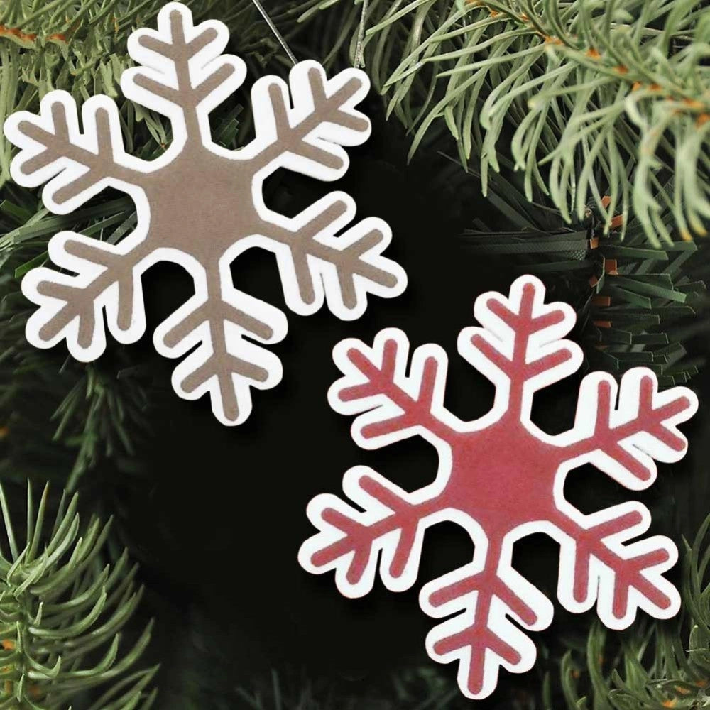 Trade Shop - Appendino Fiocco Di Neve Natale Ovatta E Juta 44 Cm Decorazioni Natale -