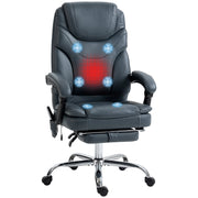 Sedia Operativa da Ufficio Massaggiante e Riscaldante 67x67x113-121 cm Grigio