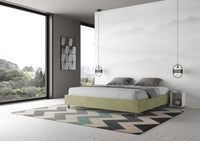 Letto Matrimoniale Extra Large Sommier 200x200 cm Senza Rete Azelia Tè Verde