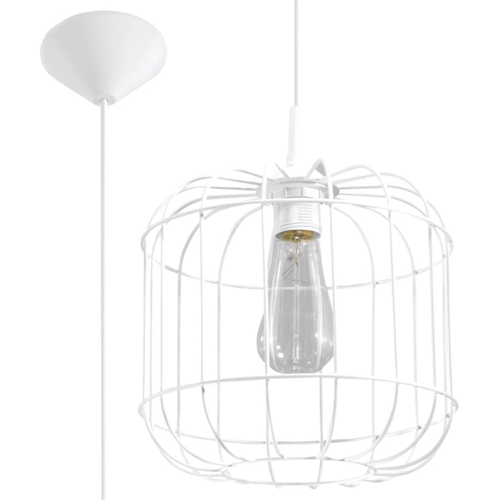 Lampada a sospensione Druida Pure Lume bianca metallo E27 25cm