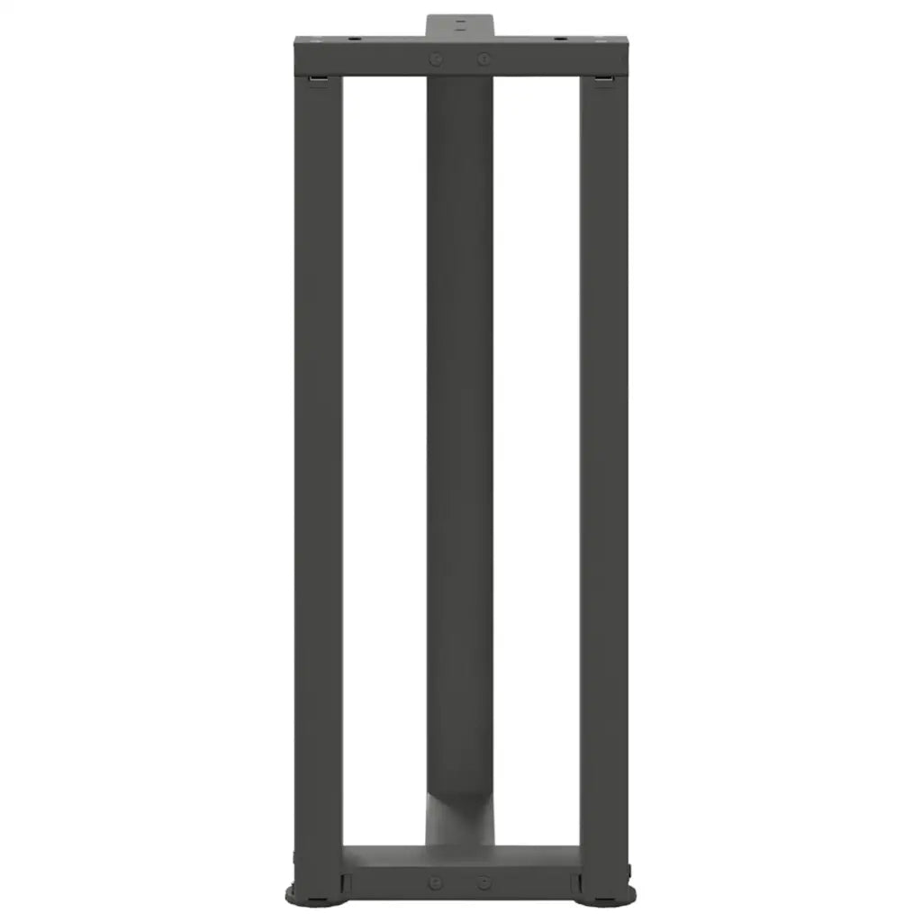 Gambe per tavolo consolle a T 2 pz Antracite 25x28x(72-73) cm Acciaio