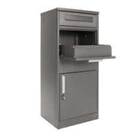 Cassetta postale per pacchi grigia 50x37x112cm Portapacchi con serratura