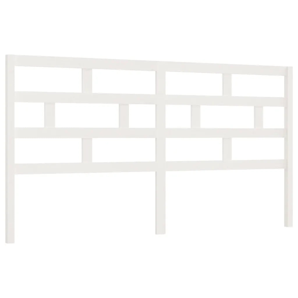 Testiera per Letto-Testata-Testiera Decorativa Bianca 186x4x100cm in Legno Massello di Pino 530237