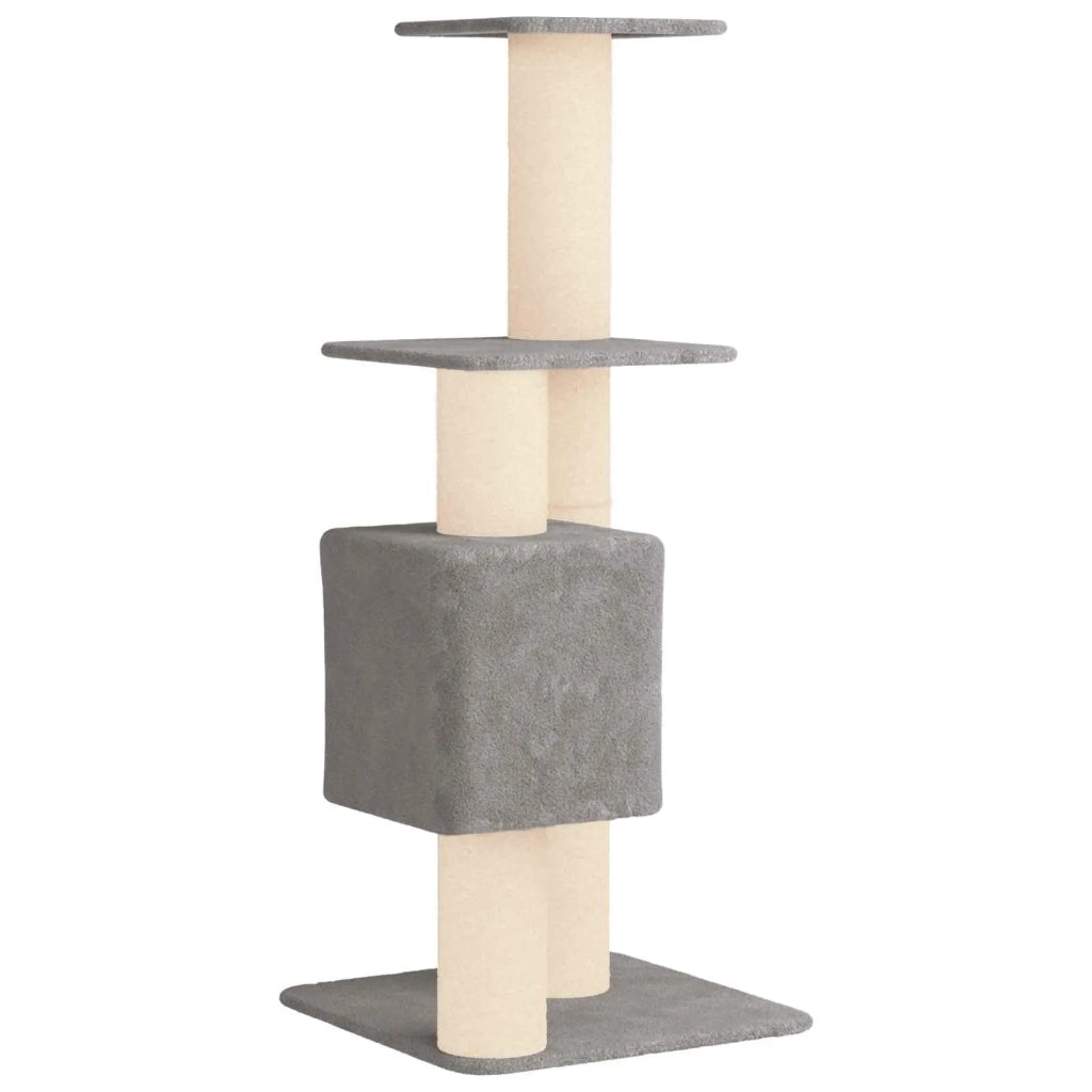 Albero per gatti con pali per graffiare in sisal Grigio Chiaro 42033052