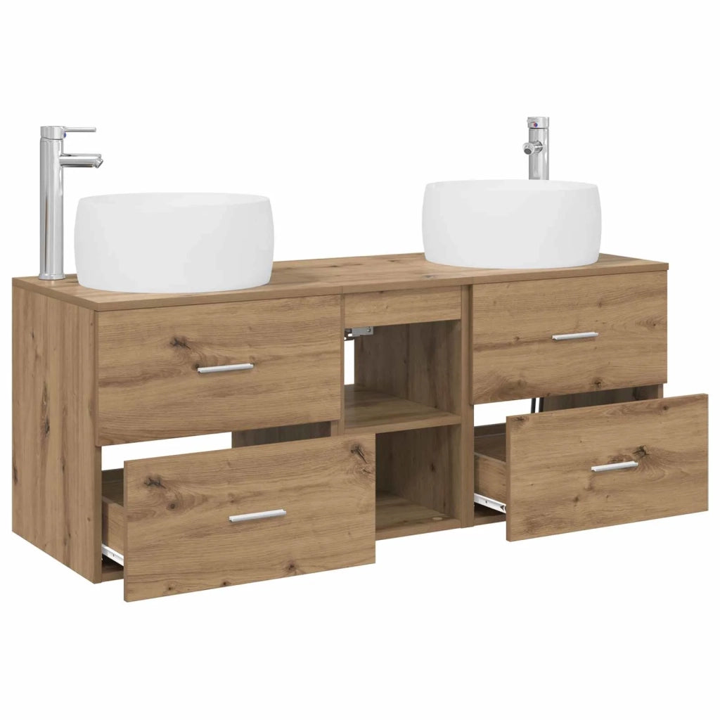 Set di mobili per il bagno 3 pz Rovere Artigianale 3405930