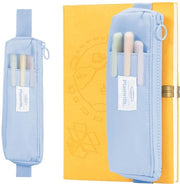 Etui portatile con contenitore per penne e blocchetto per appunti, etui con cinturino elastico regolabile, contenitore per agenda e accessori scolastici