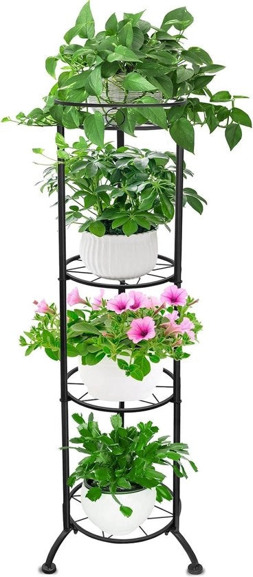 Stand per piante metalliche - display per vaso - piastrelle per piante rotonde per interni ed esterni - per casa, terrazzo, balcone - per ufficio, salotto, bagno