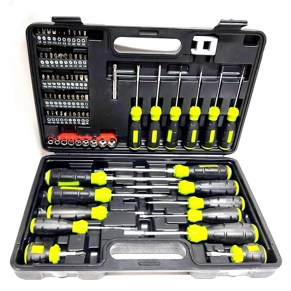 Trade Shop - Set Valigia Bussole Cacciaviti Cacciavite Inserti 78 Pz A Taglio Croce Torx Y U -