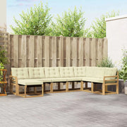 Set di divani da esterno 8 pz Bianco e Crema 3389764