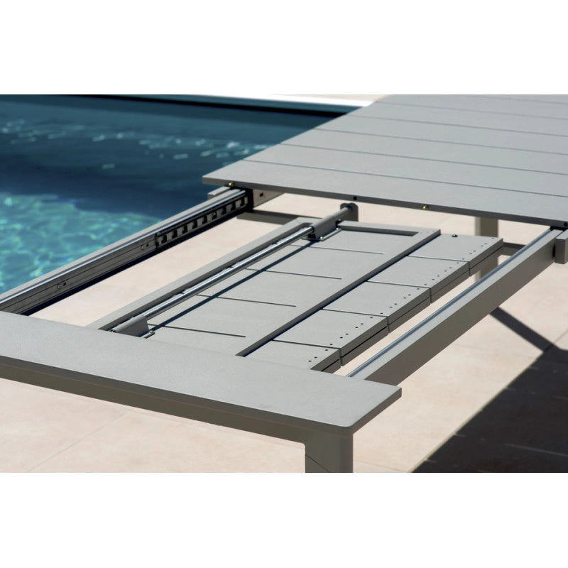 Tavolo Nettuno Allungabile 200/300 X 100 Cm Allungo Con Gambe Scorrevoli Creta Moia