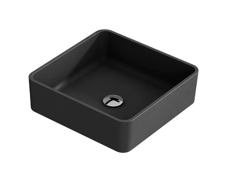 Lavabo da appoggio Solid Surface TORREVIEJA - nero