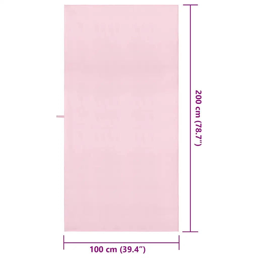 Asciugamani Sportivi 2 pz | Teli per bagno Rosa 200 x 100 cm