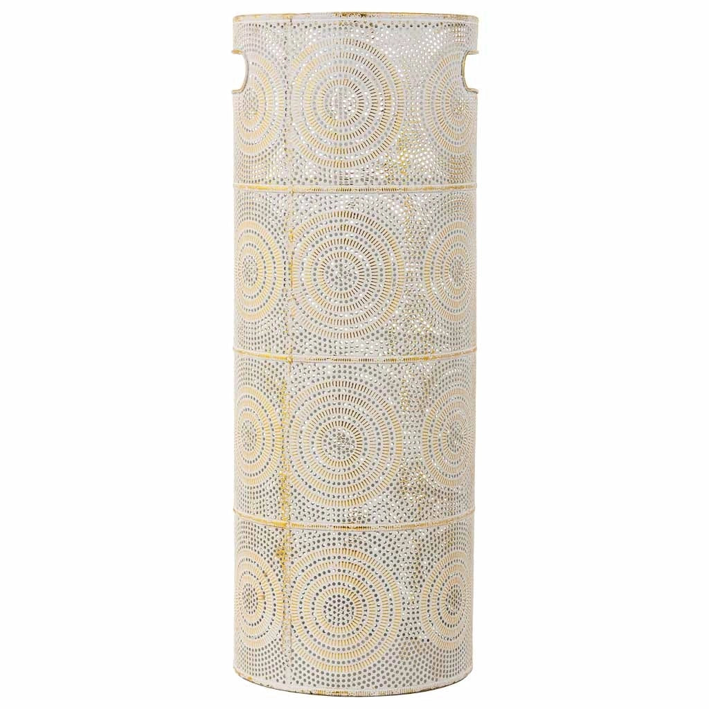 Portaombrelli tondo in metallo dorato 20x20x53h
