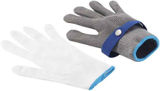 Manopole resistenti al taglio, manopole resistenti al taglio in acciaio inossidabile, adatte per cucina, macello e esterni - L
