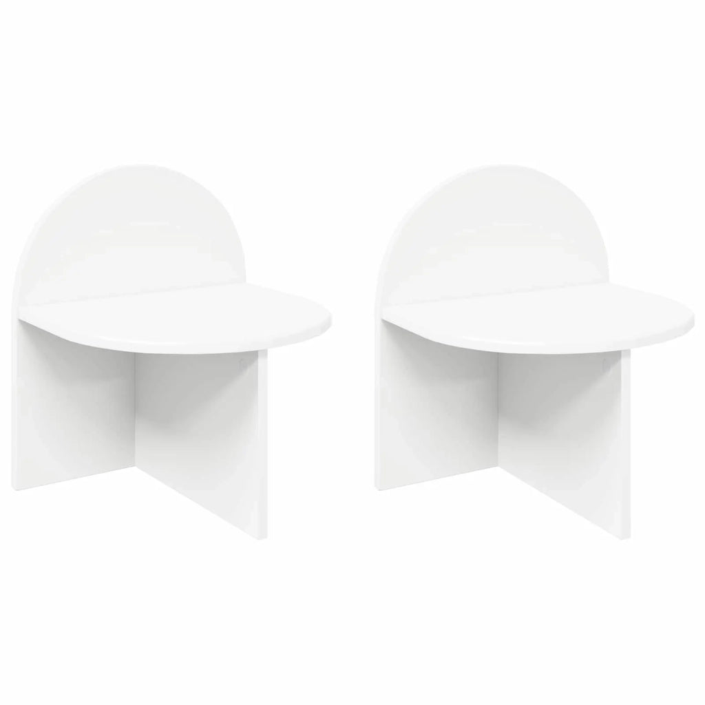Set di 2 Comodini | Armadio da Notte | Mobiletto da notte Bianco 40 x 35,5 x 45,5 cm Legno ingegnerizzato