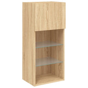 Mobile TV multimediale mensola TV credenza mobile TV sala da pranzo soggiorno camera da letto con luci LED rovere Sonoma 40,5 x 30 x 90 cm marrone 02_0026785