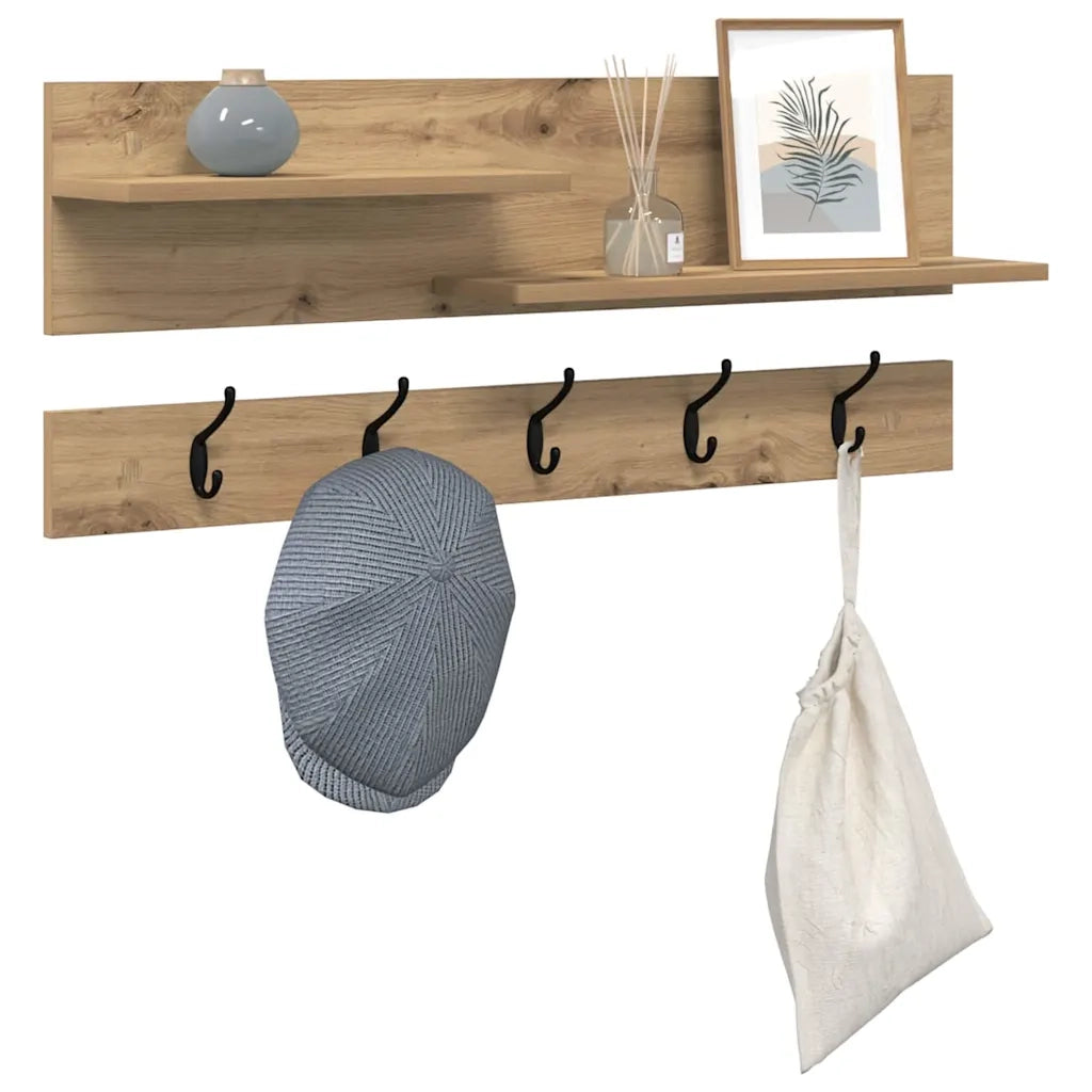 Appendiabiti a muro Rovere artigianale 90 x 15 x 36 cm 874426