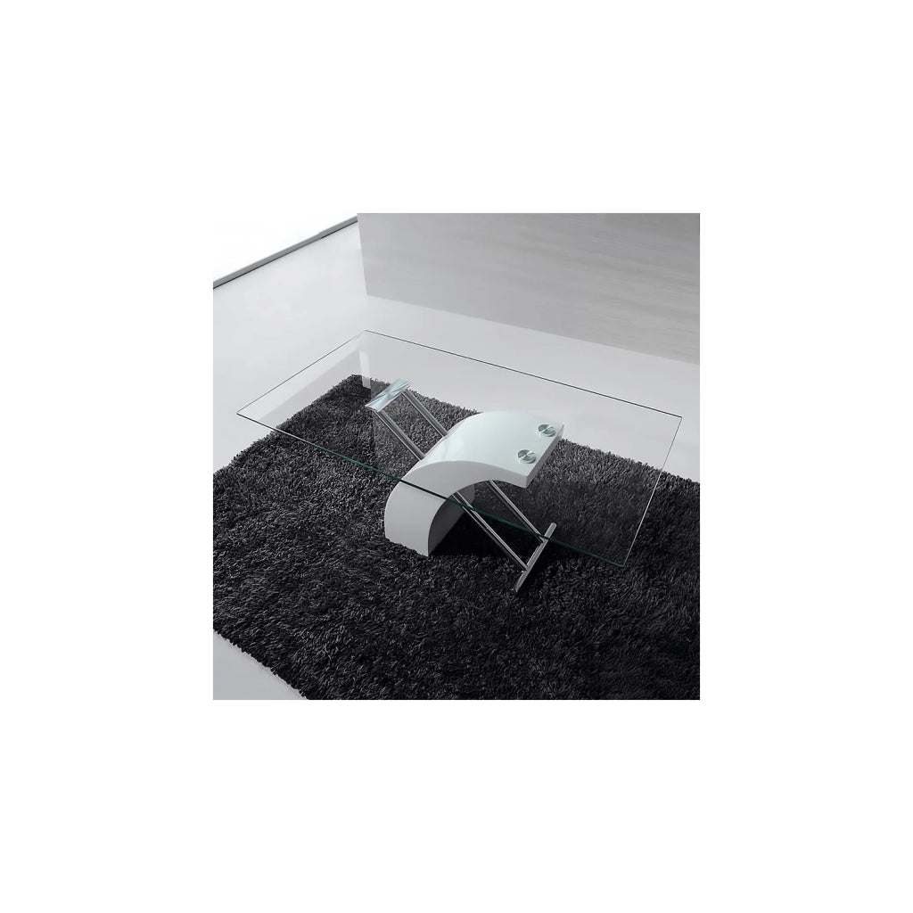LÚZETE - TAVOLINO CLARITY TRANSP/BIANCO