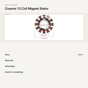 Stator a 12 bobine per magneti per Polaris Ranger 500 1999-2004