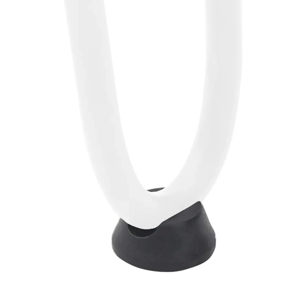 vidaXL Gambe a forcina per tavolino 4 pz bianche 30 cm in acciaio massiccio