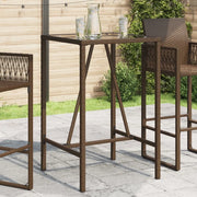Tavolo da Bar da Esterno Marrone 70x70x110 cm in Polyrattan 368694