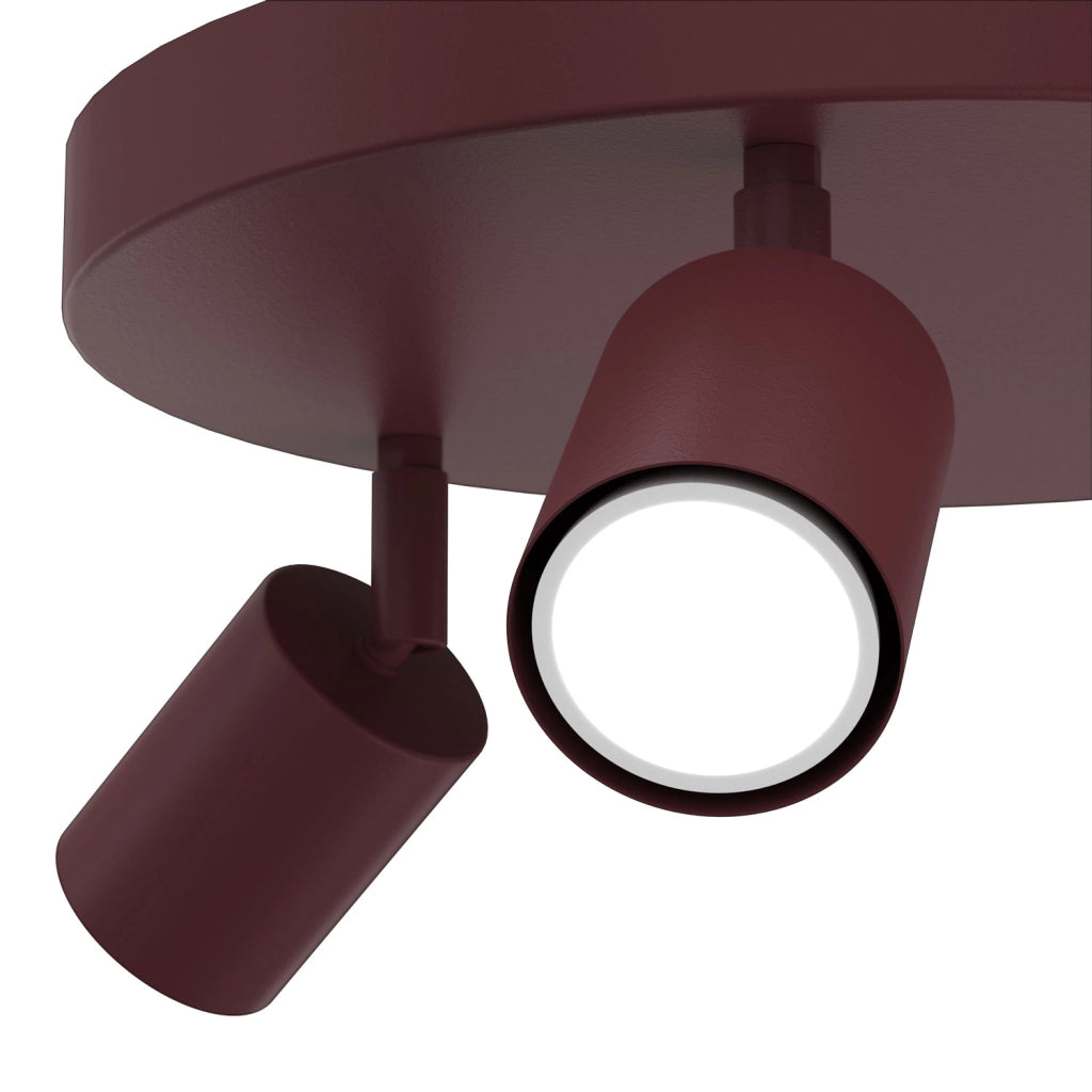 Plafoniera Fun 3xGU10 bordeaux metallo Luminex