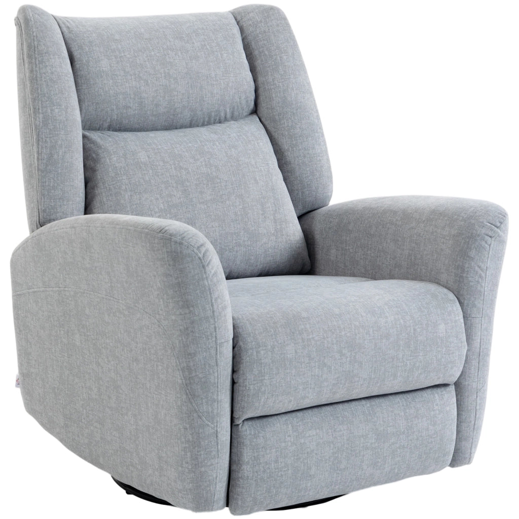 Poltrona Relax Girevole con Funzione Letto ¨C zephmum ¨C Tessuto Grigio Chiaro