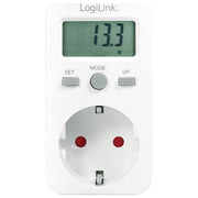 LogiLink EM0002 Misuratore di Consumo Energetico Presa Schuko 16A 3680W Display LCD kWh