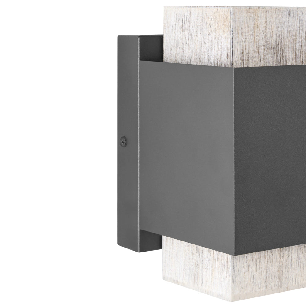 Lampada da parete da esterno a LED in metallo per porta d'ingresso e portico nero stile tradizionale
