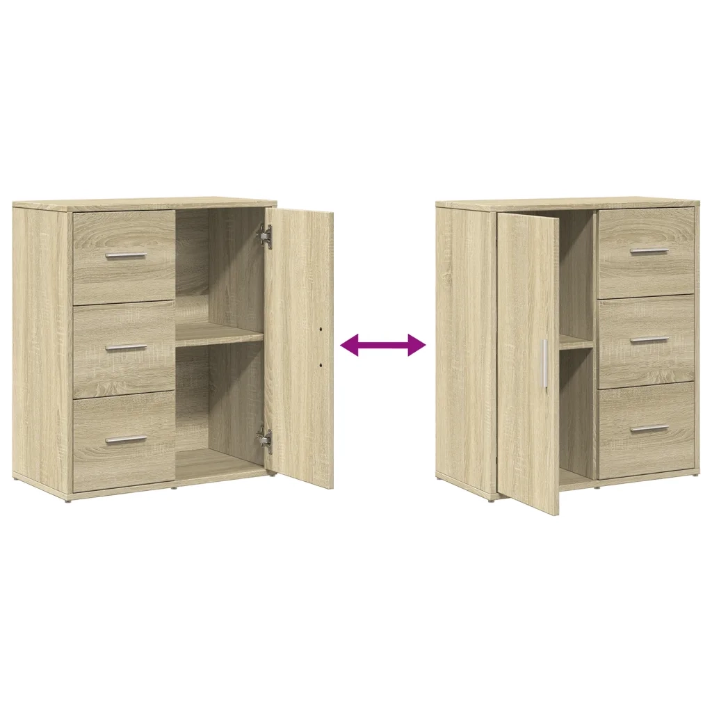 Credenze 2 pz Rovere Sonoma 60x31x70 cm in Legno Multistrato 3276555