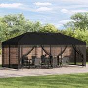 Copertura Tenda Gazebo 6 x 3 m Nero Poliestere 190 900407
