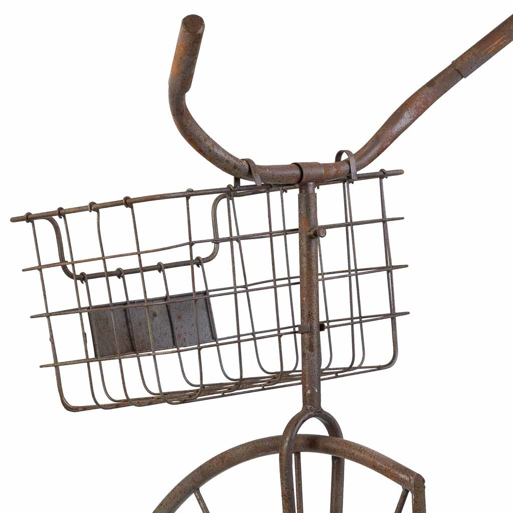 Fioriera in metallo per bicicletta rame 54,61x46,99x104,78h cm